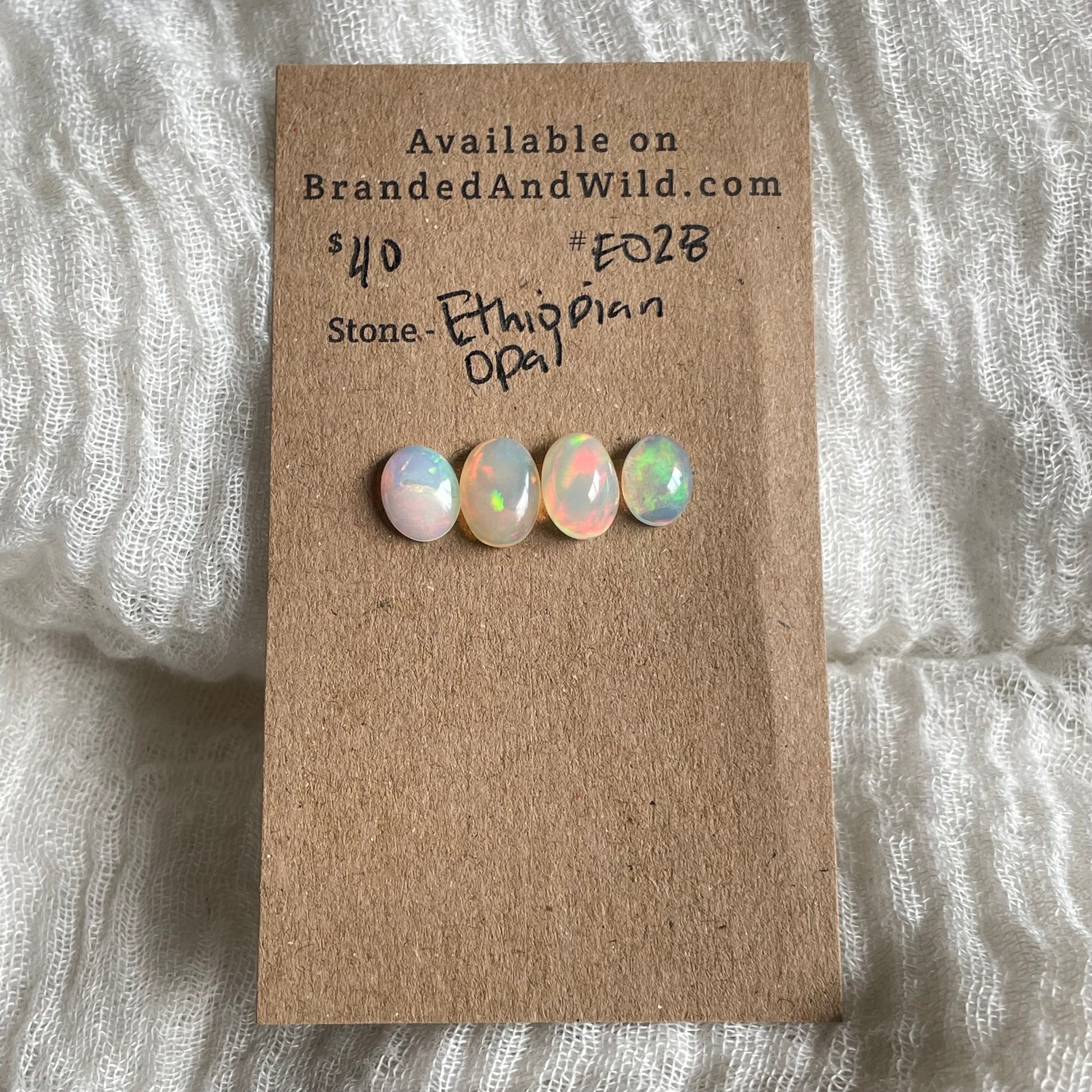 Ethiopian Opal Cabochon - E028 8E5B535F-856C-413E-9728-F19E68007564 Brandedandwild.com
