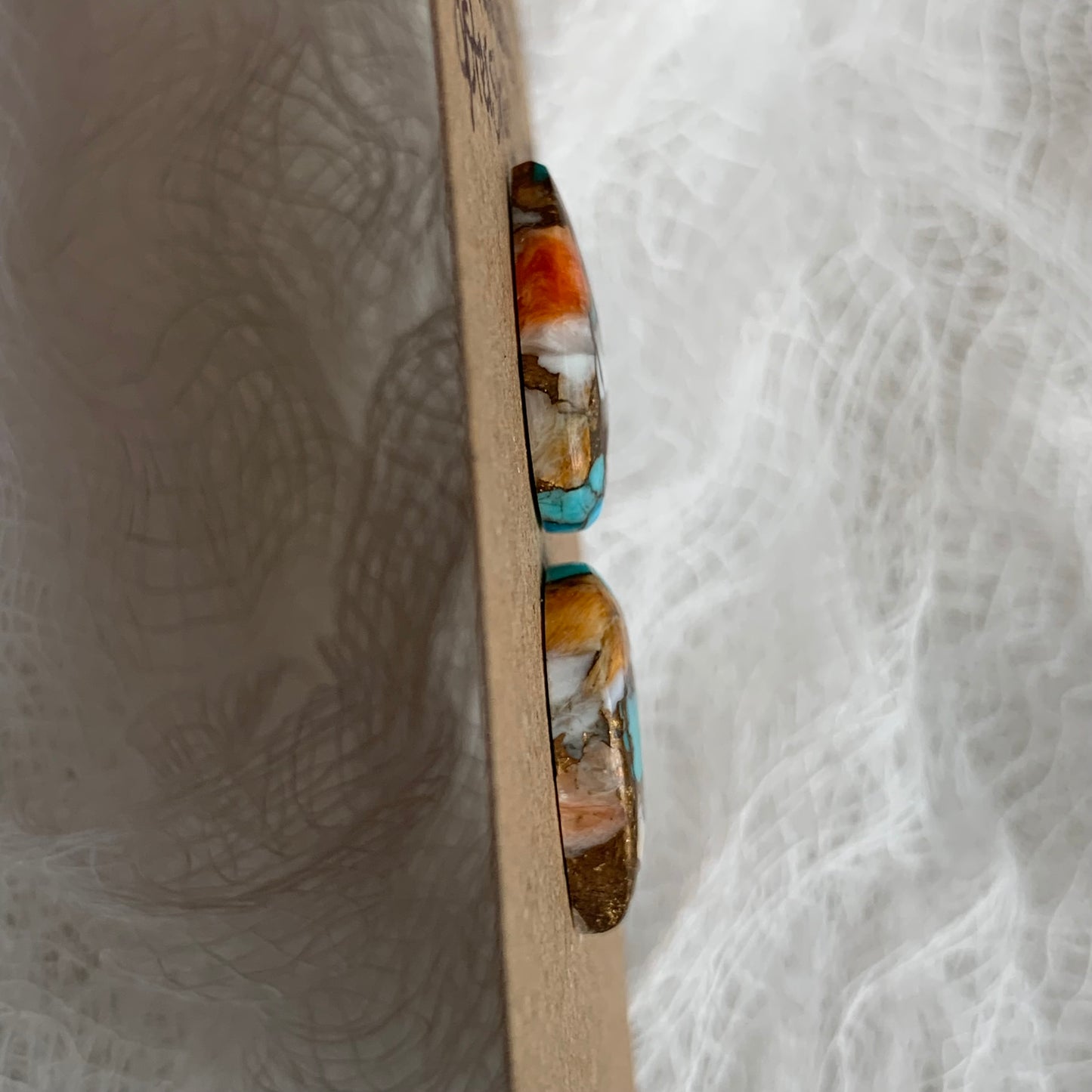Turquoise, Oystershell, Copper Cabochon - TOC43