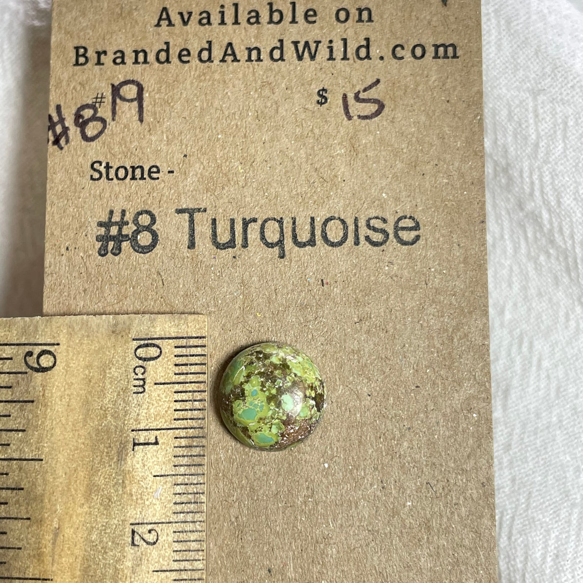 #8 Turquoise Cabochon - #819 8EA71BF6-2776-4F61-8502-1B30BE8C16AB Brandedandwild.com
