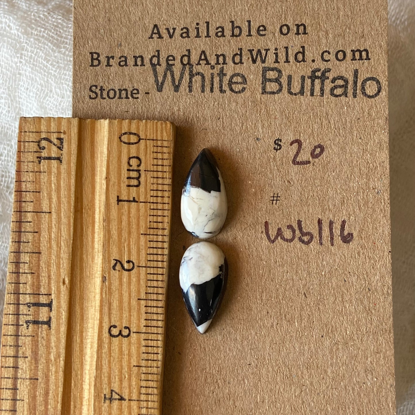White Buffalo Cabochon - WB116