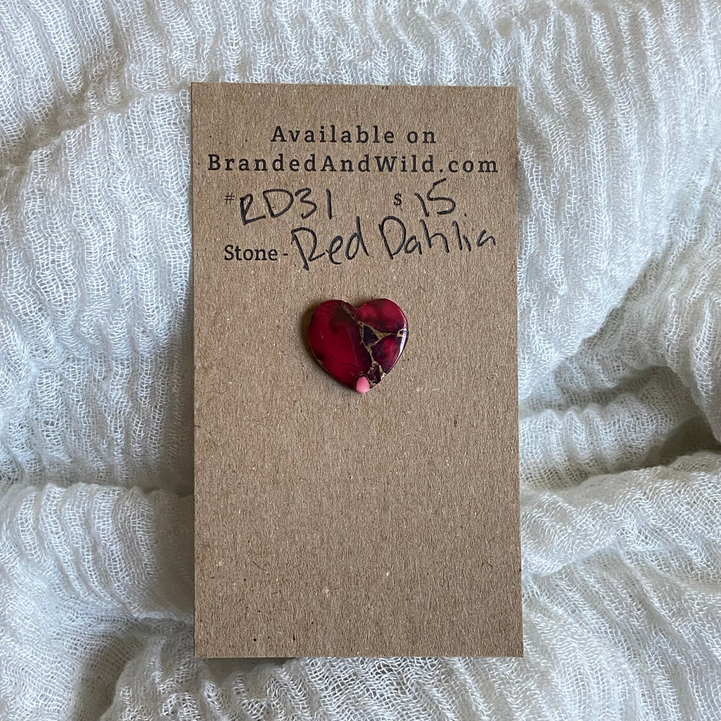 Red Dahlia Cabochon - RD31