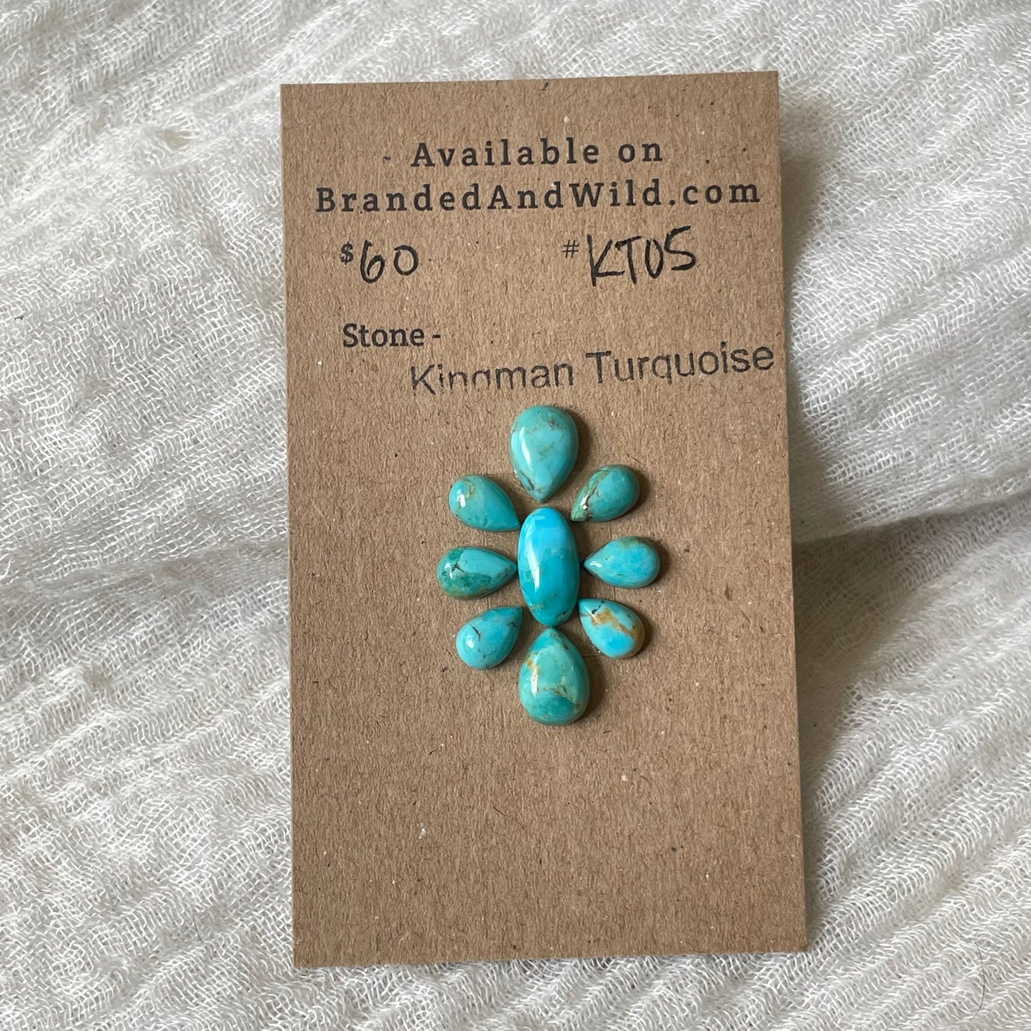 Kingman Turquoise Cabochon - KT05 8EC21260-931D-4D04-B0CF-16091DE90C00 Brandedandwild.com