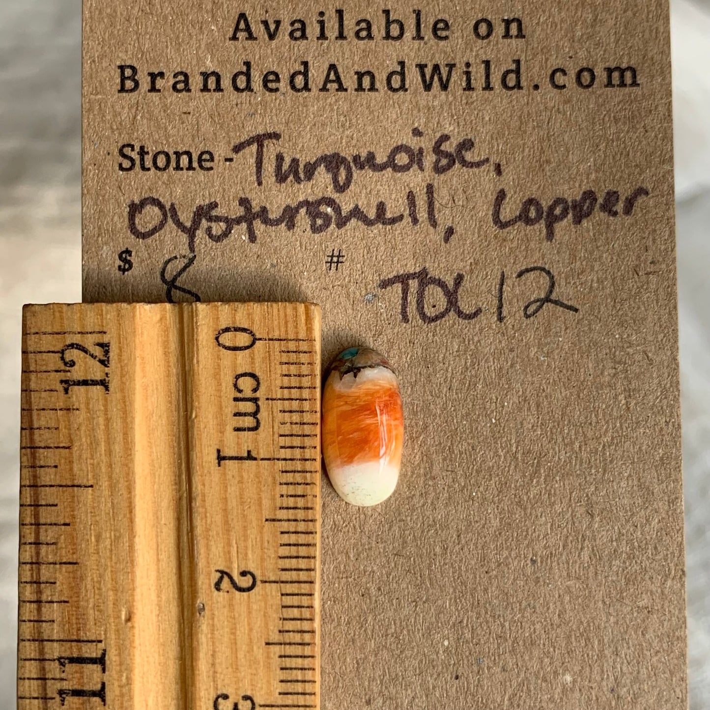 Turquoise, Oystershell, Copper Cabochon - TOC12
