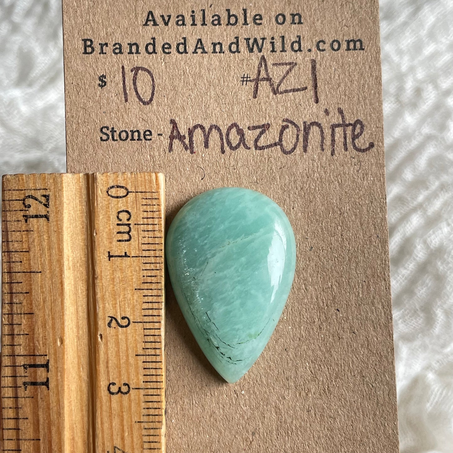 Amazonite Cabochon - AZ1 8EF34A08-3D11-41DB-8B71-5A252B7C0726 Brandedandwild.com