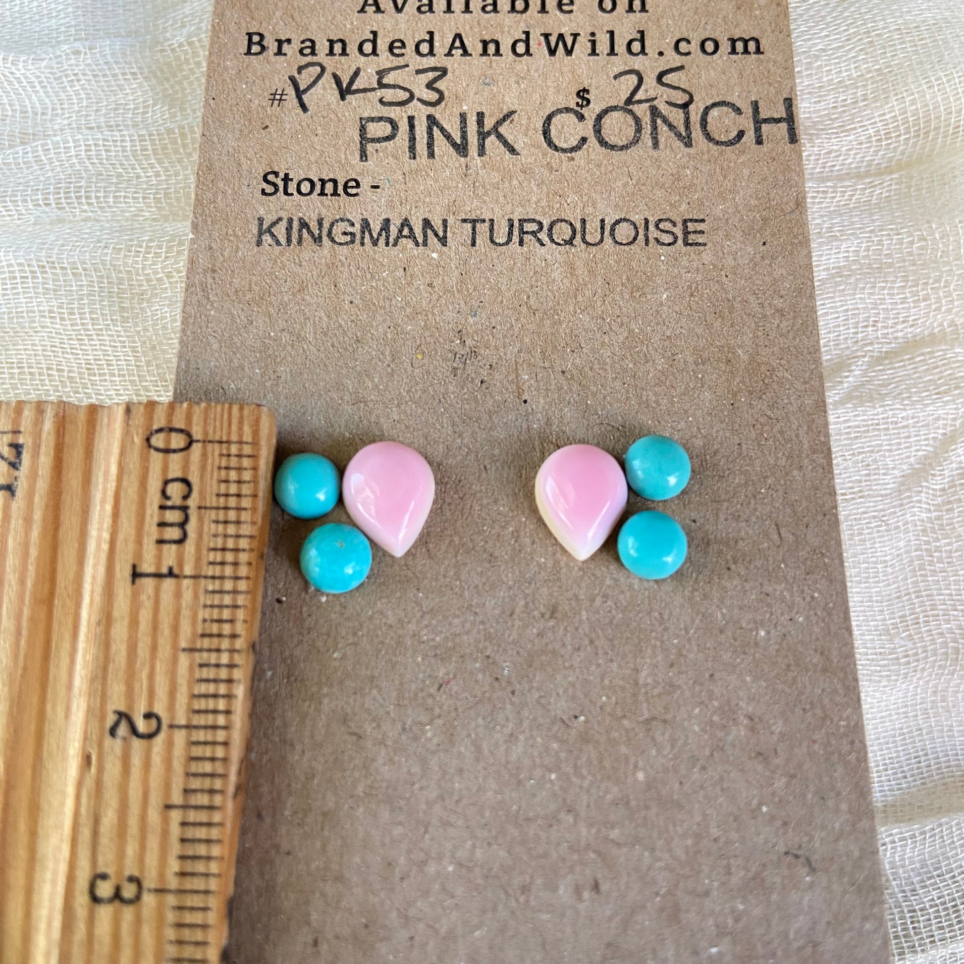 Pink Conch / Kingman Cabochon - PK53 8F01E0E7-8EC6-41B0-971C-B112D1B9BC12 Brandedandwild.com
