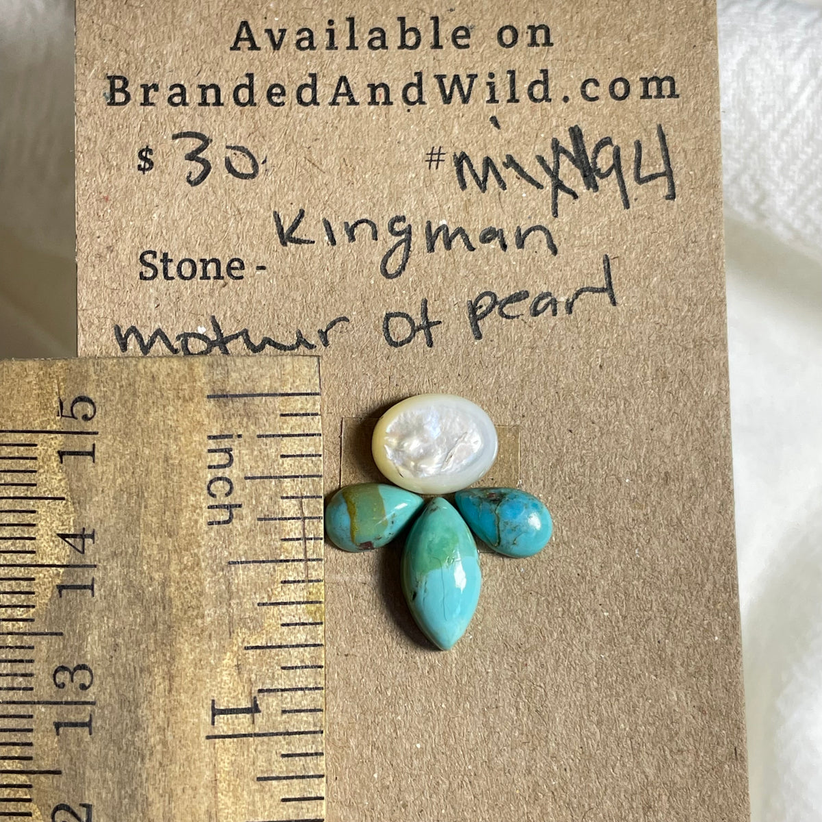 Kingman Turquoise / Mother of Pearl - Mix194