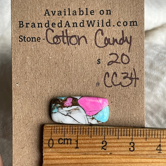 Cotton Candy Cabochon - CC34 8F383966-FA1F-4C46-93BC-A3CBEAF377B9 Brandedandwild.com