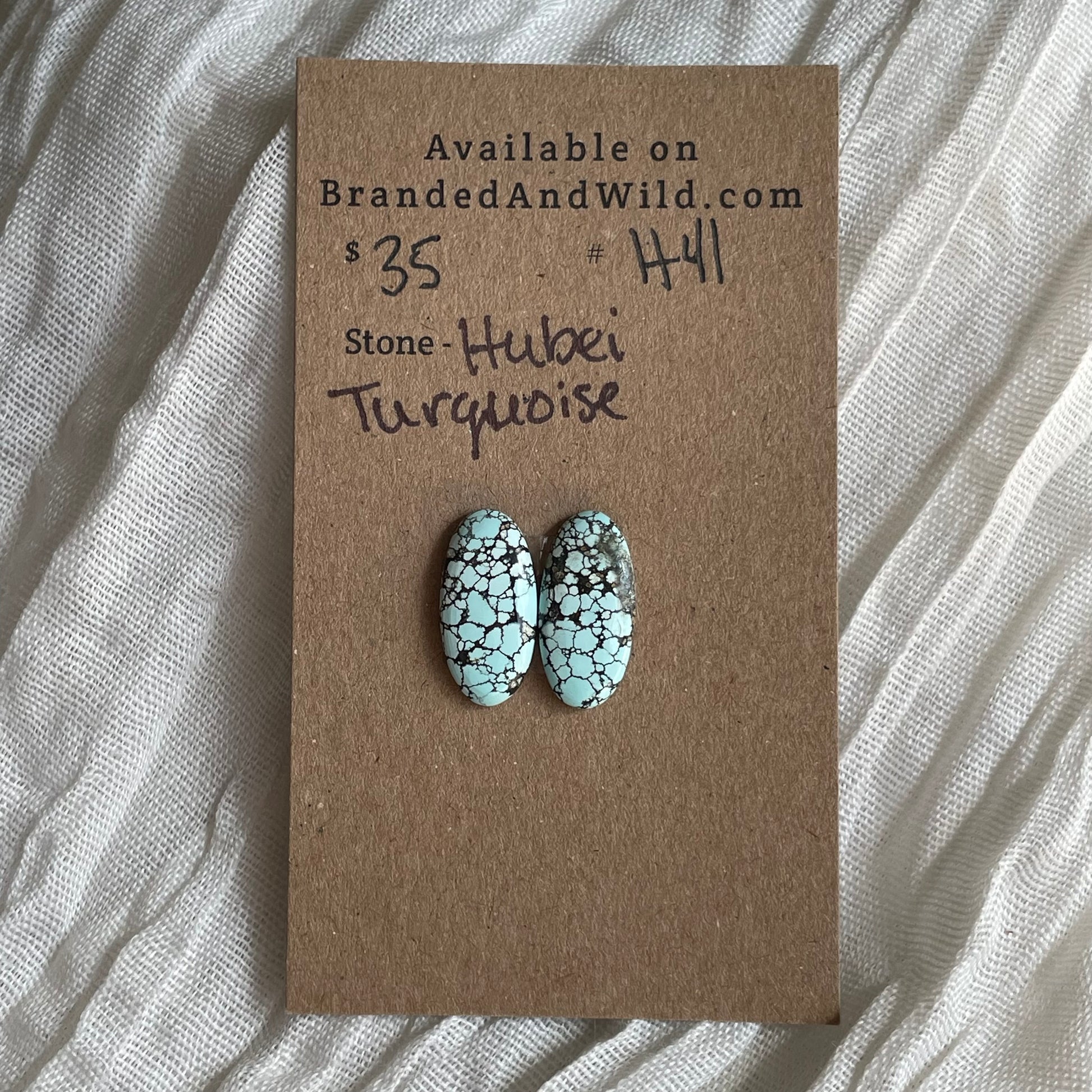 Hubei Turquoise Cabochon - H41 8F388151-E1E7-404A-816D-1AB5DE7CBE2D Brandedandwild.com