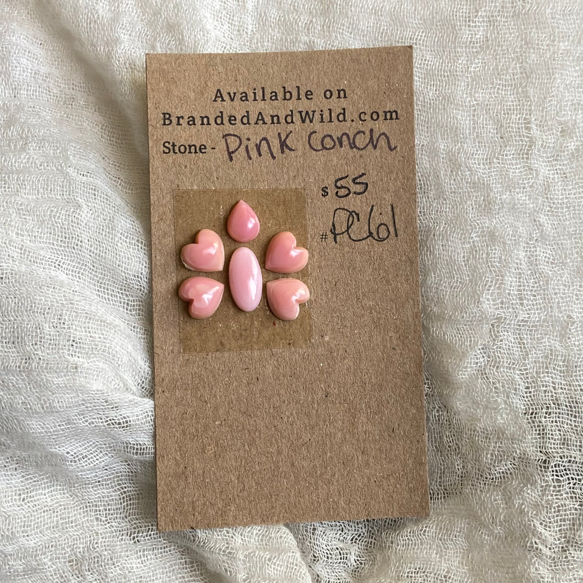 Pink Conch Cabochon - PC61 8F46A111-D256-493B-A0CF-408A7D7C879C Brandedandwild.com