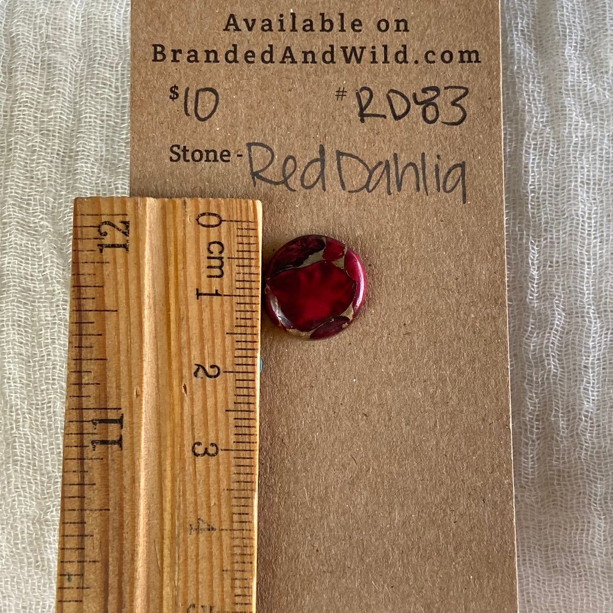 Red Dahlia Cabochon - RD83