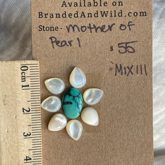Mother of Pearl /  Hubei Cabochon - MIX111