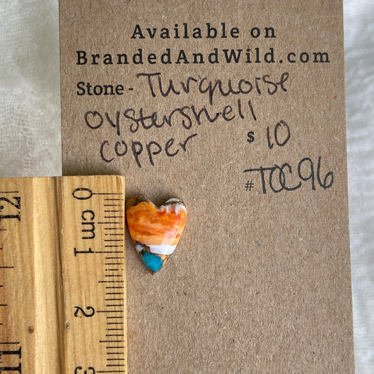 Turquoise, Oystershell, Copper Cabochon - TOC96