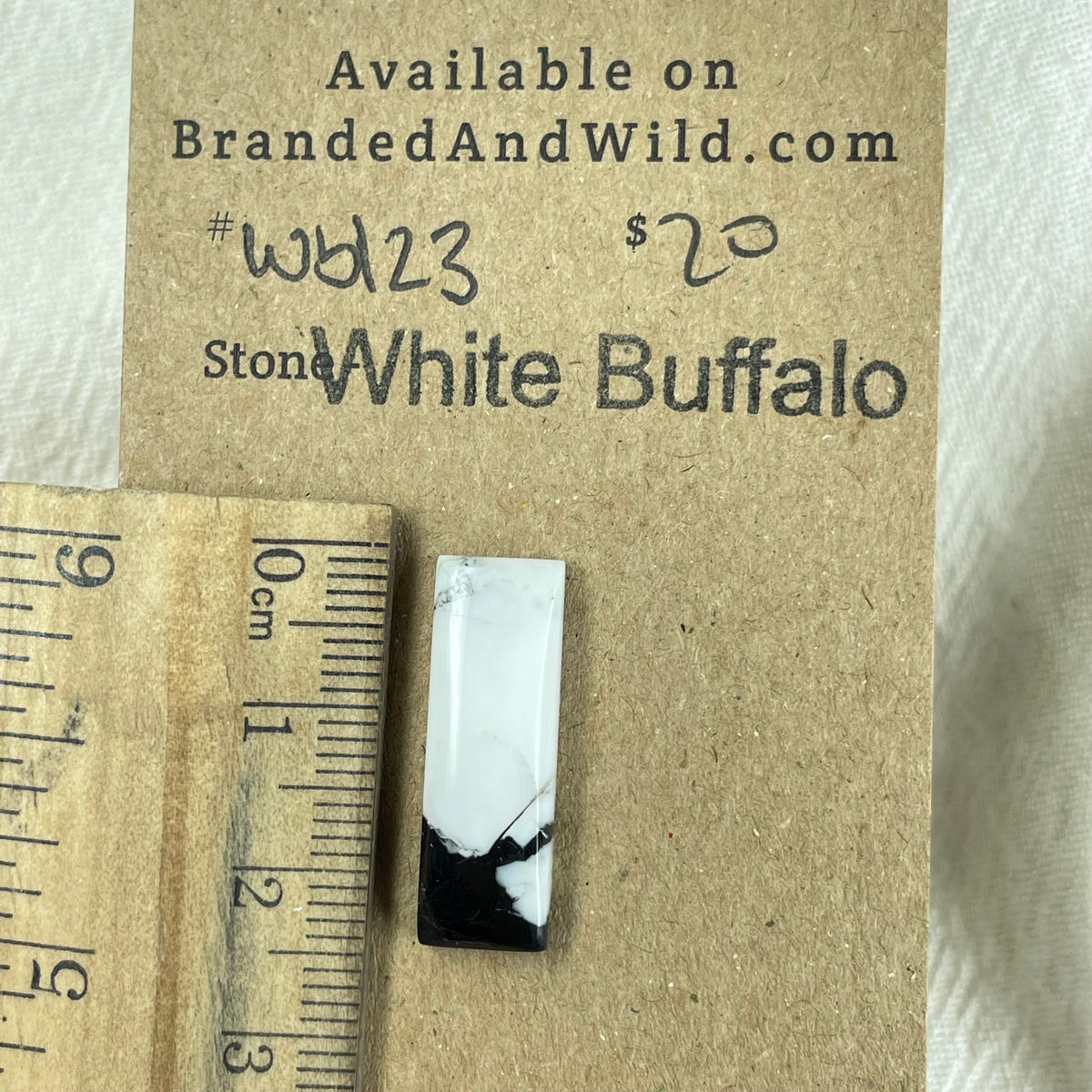 White Buffalo Cabochon - WB123 8F8EDF73-0BD7-4932-B177-3C24FB9B93C8 Brandedandwild.com