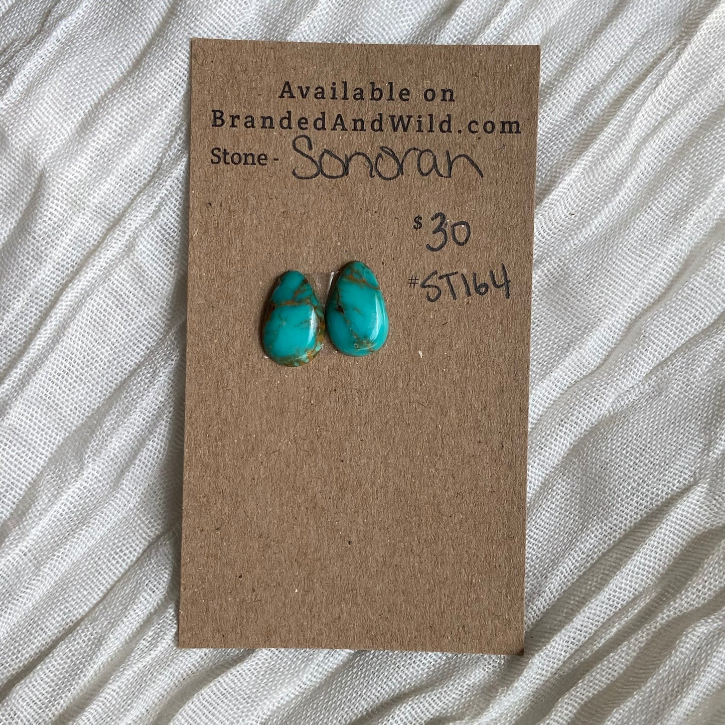 Sonoran Turquoise Cabochon - ST164 8F9D9B92-F45A-432A-8E3C-CC9F38600E8B Brandedandwild.com