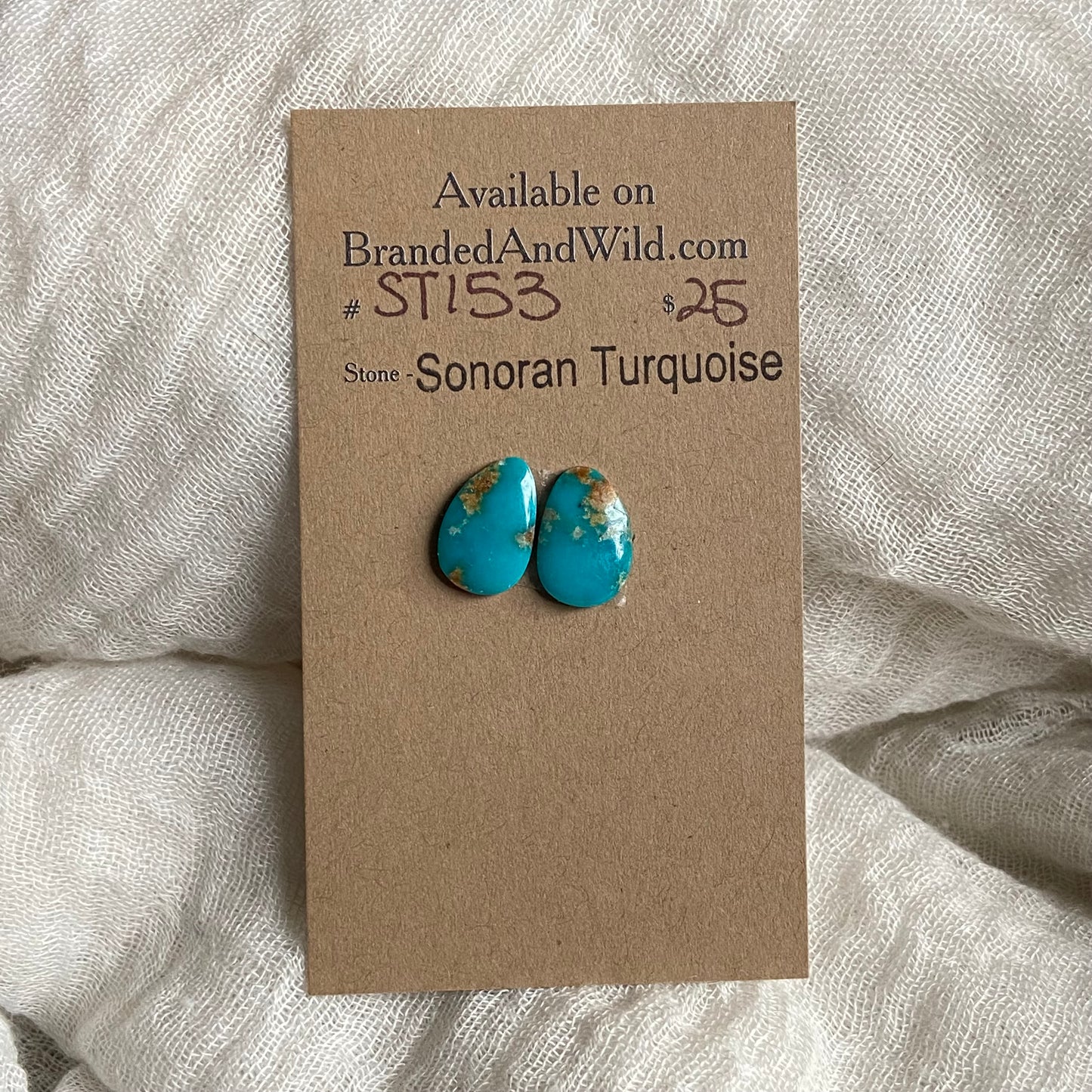 Sonoran Turquoise Cabochon - ST153 8FADC9A2-659D-4A38-8F26-E10AAFC1CD66 Brandedandwild.com