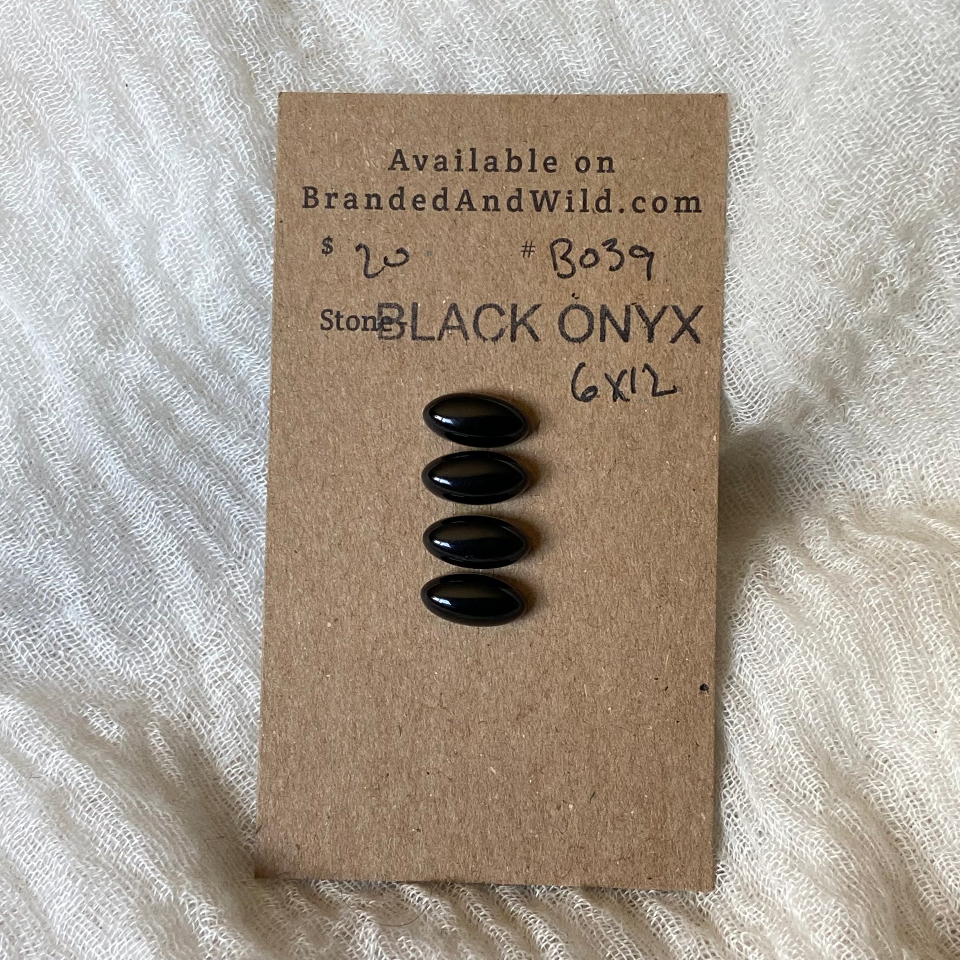 Black Onyx Cabochon - B039 8FED053A-0436-4137-BF4A-0C8890501F85 Brandedandwild.com