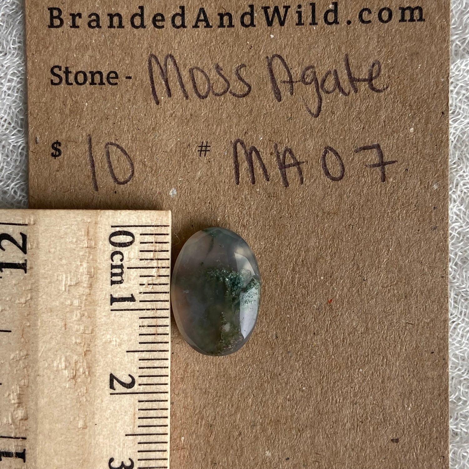 Moss Agate Cabochon - MA07 8FF3CC94-8B3C-4569-97BE-84F9D660186D Brandedandwild.com