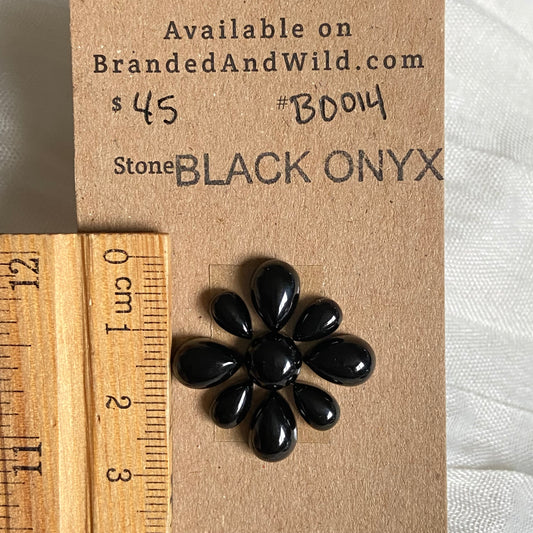Black Onyx - Cabochon - B0014 8FFB9FB6-B50E-4EC9-B220-6B7B5E0B5FE3 Brandedandwild.com