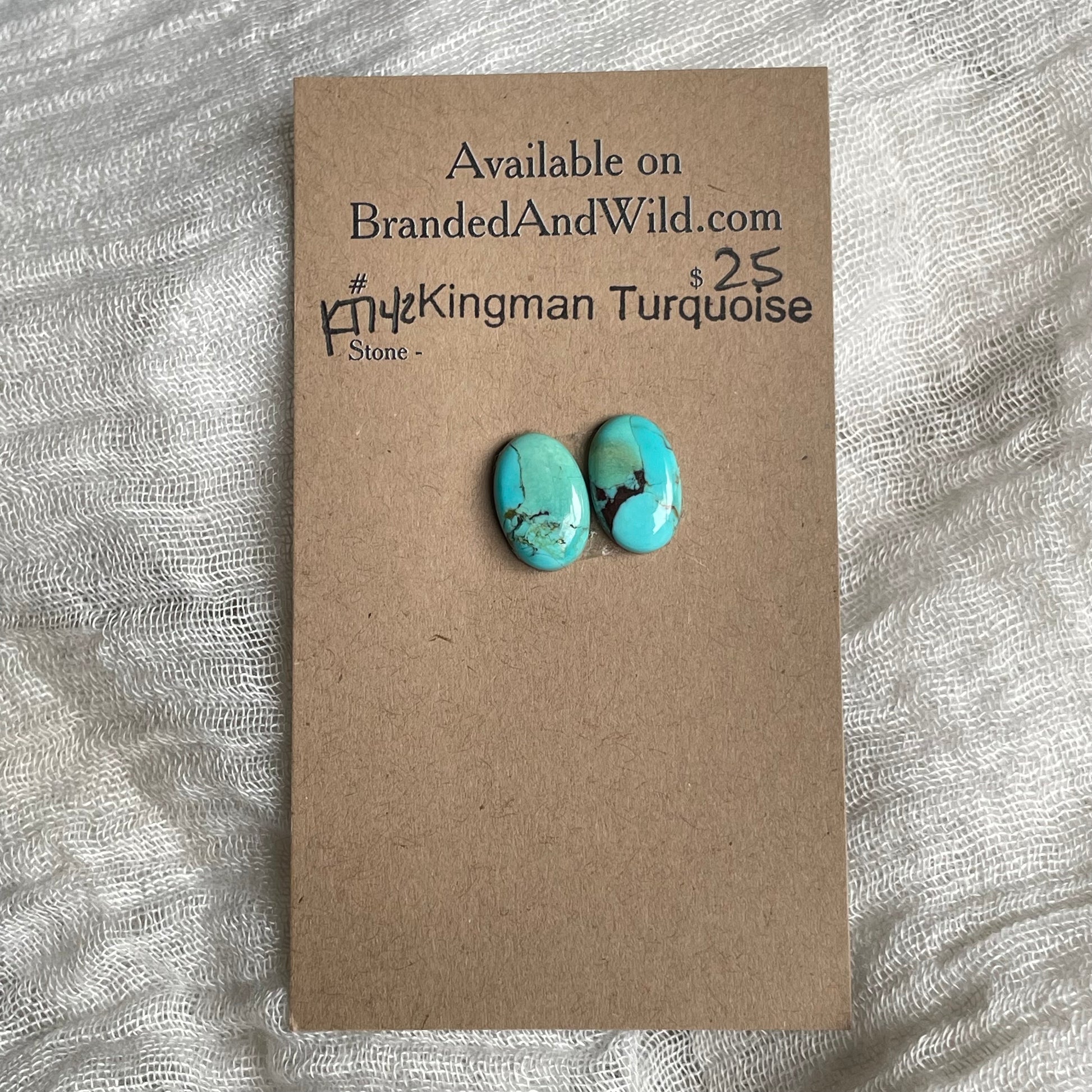 Kingman Turquoise Cabochon - KT142 9005DB25-A9AD-48EF-A94B-E627C51067B3 Brandedandwild.com