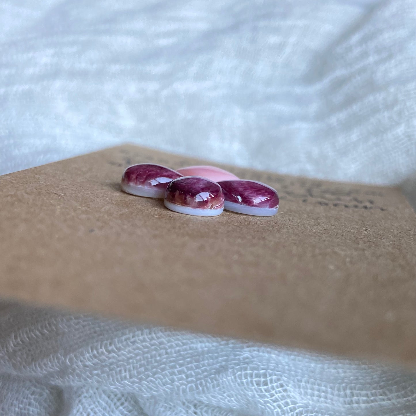 Pink Conch / Oyster Shell Cabochon - P010