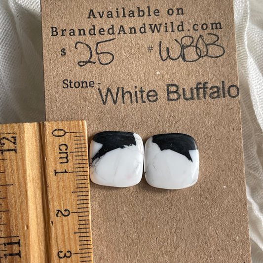 White Buffalo Cabochon - WB03 903D8648-B549-42FA-B86C-6B69D8EFC35E Brandedandwild.com