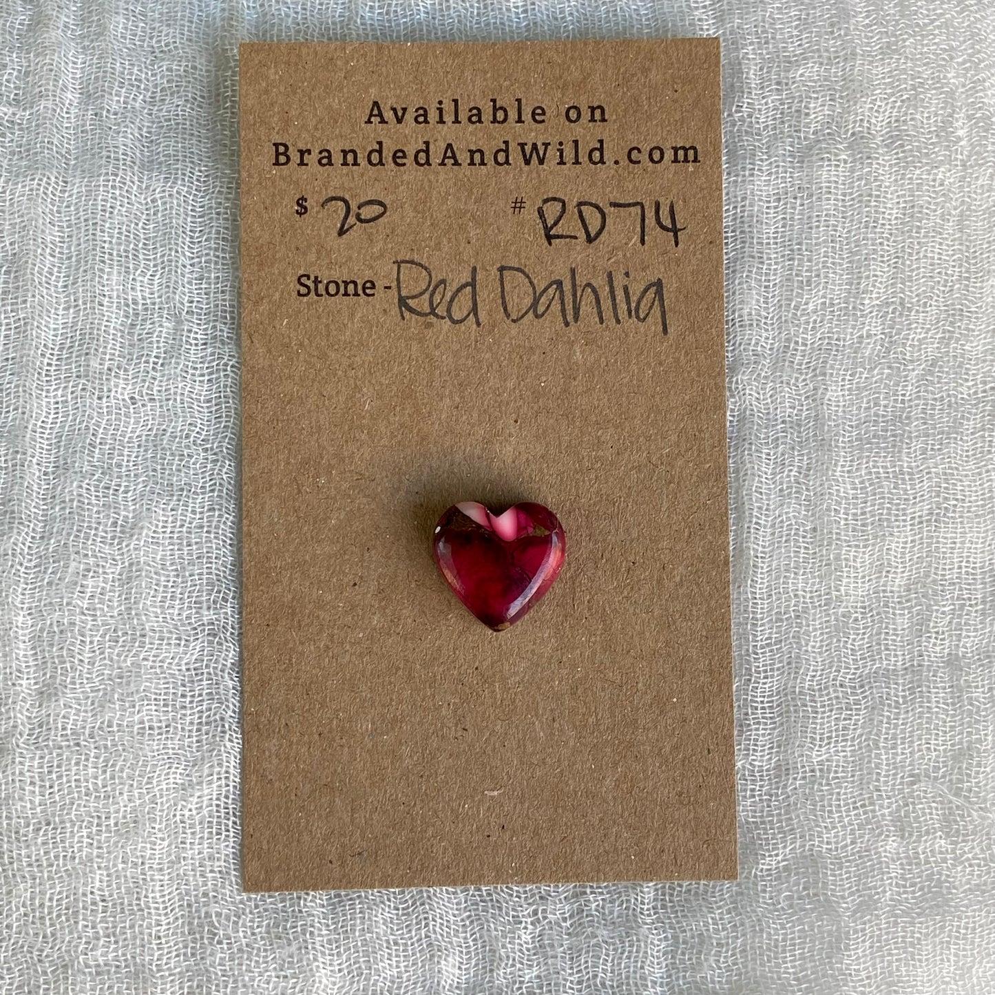 Red Dahlia Cabochon - RD74