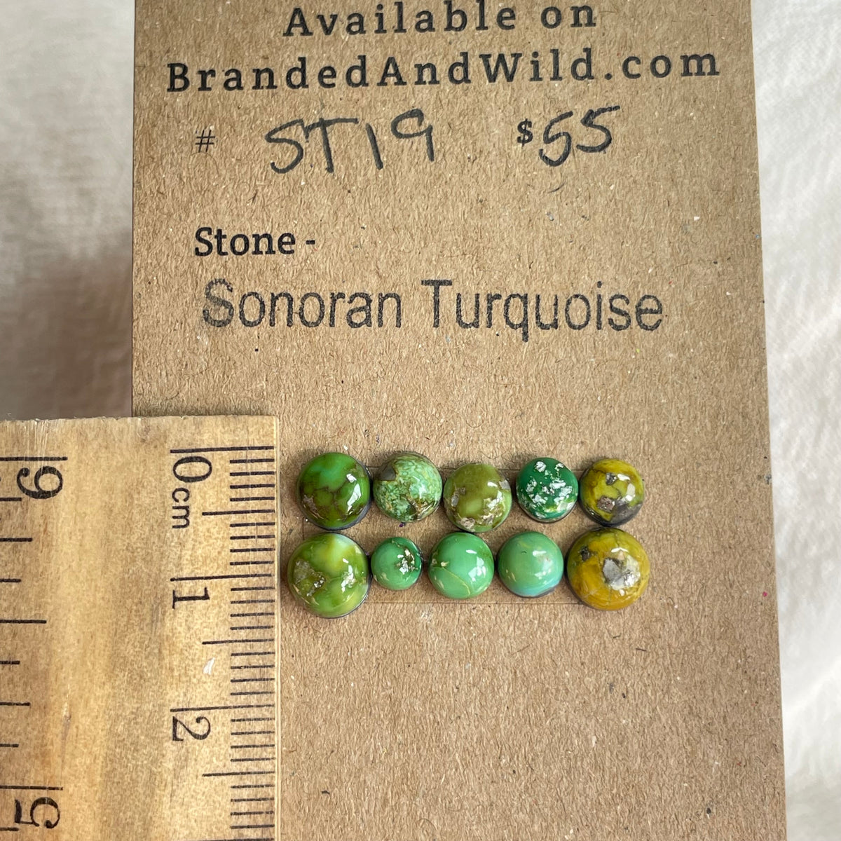 Sonoran Turquoise Cabochon - ST19 9088B92E-7DB1-4EDC-80D0-AADA78FD3B0B Brandedandwild.com