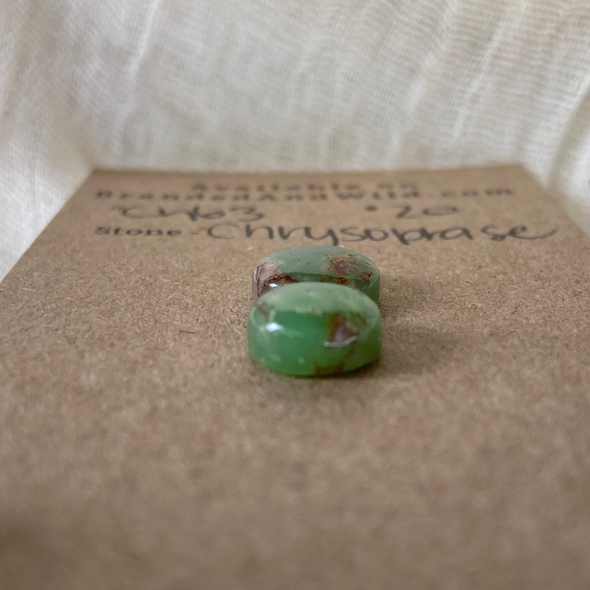 Chrysoprase Cabochon - Ch63 909F5FA9-2634-44AD-97C1-1B4BB2FAB974 Brandedandwild.com