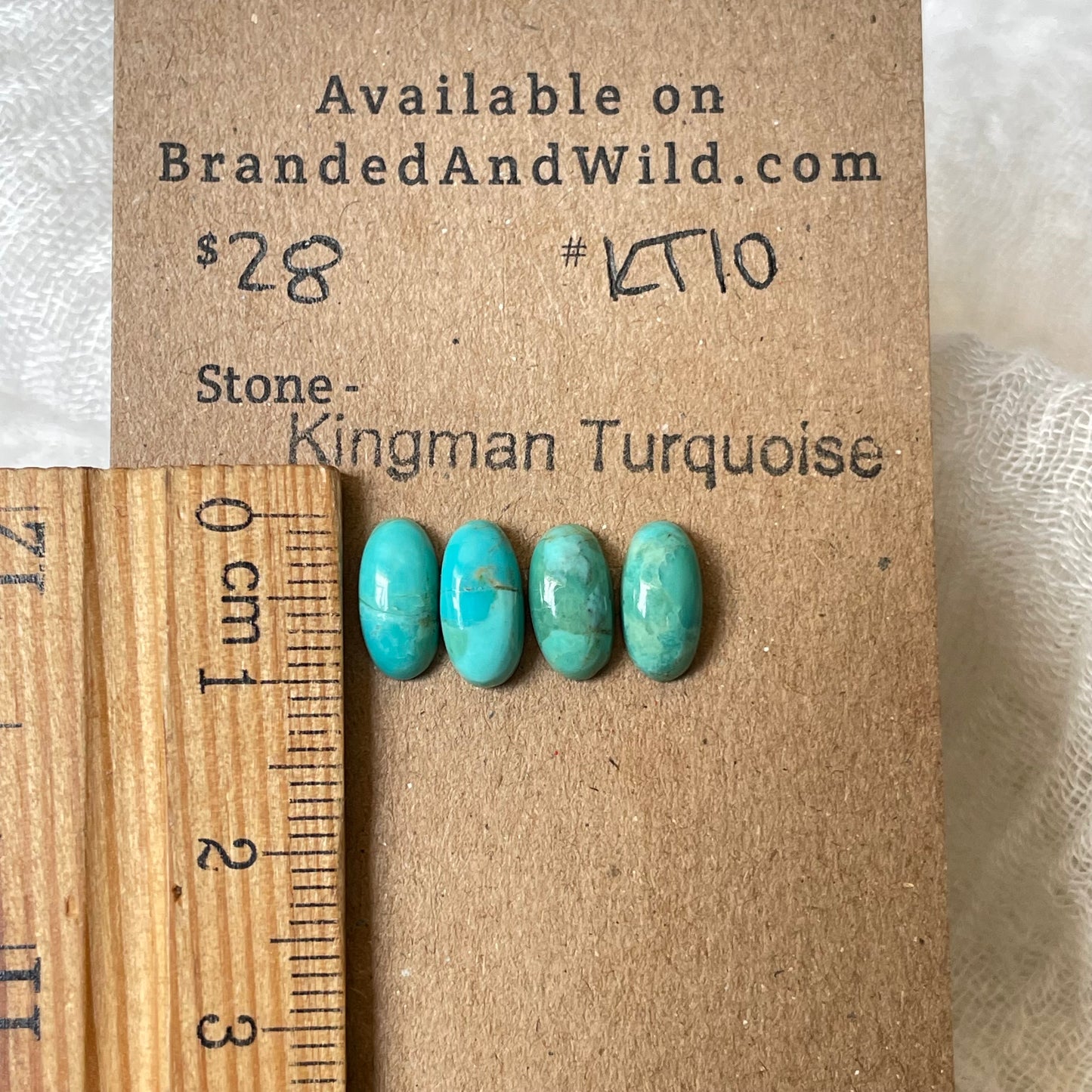 Kingman Turquoise Cabochon - KT10 90C43E18-CC9C-41F1-9074-B3CA5C7E9F20 Brandedandwild.com