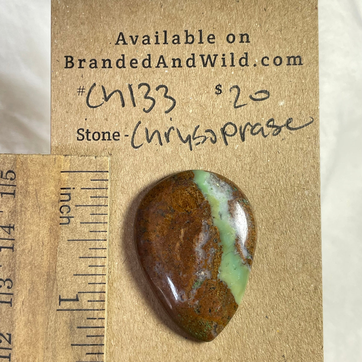 Chrysoprase Cabochon - CH133 90D6081F-751A-41E0-A81D-097779ED831F Brandedandwild.com
