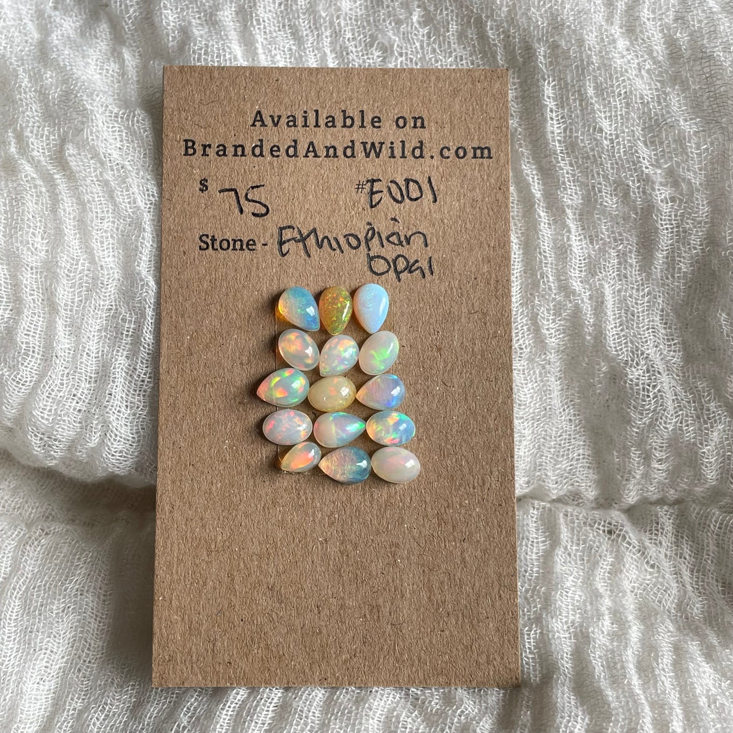 Ethiopian Opal Cabochon - E001 90F385DD-271B-4911-B9A4-9FE627125379 Brandedandwild.com