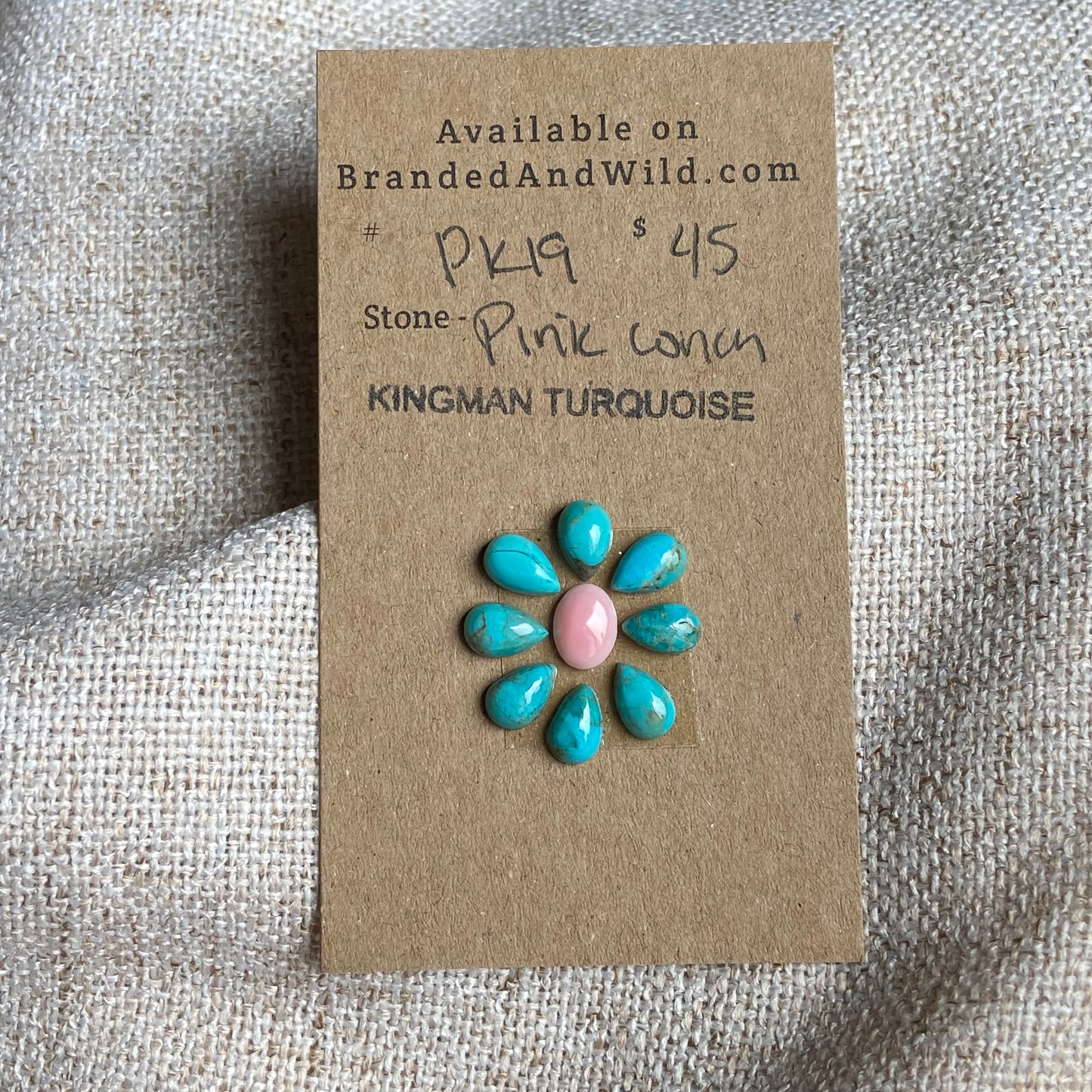 Pink Conch / Kingman Cabochon - PK19