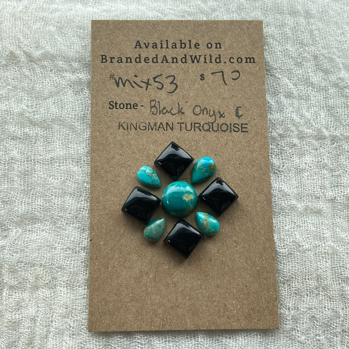 Kingman / Black Onyx Cabochon - Mix53