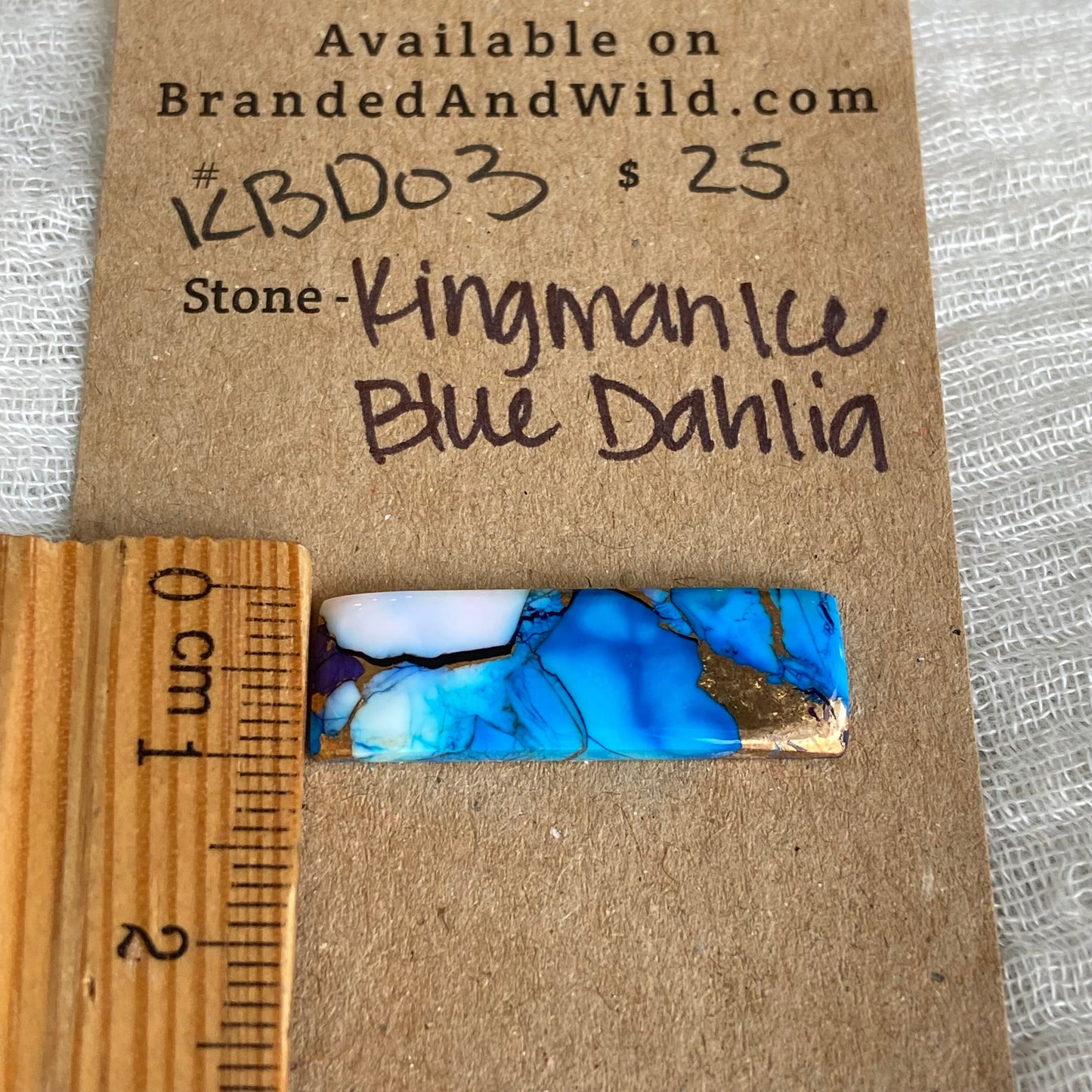 Kingman Ice Blue Dahlia Cabochon - KD03