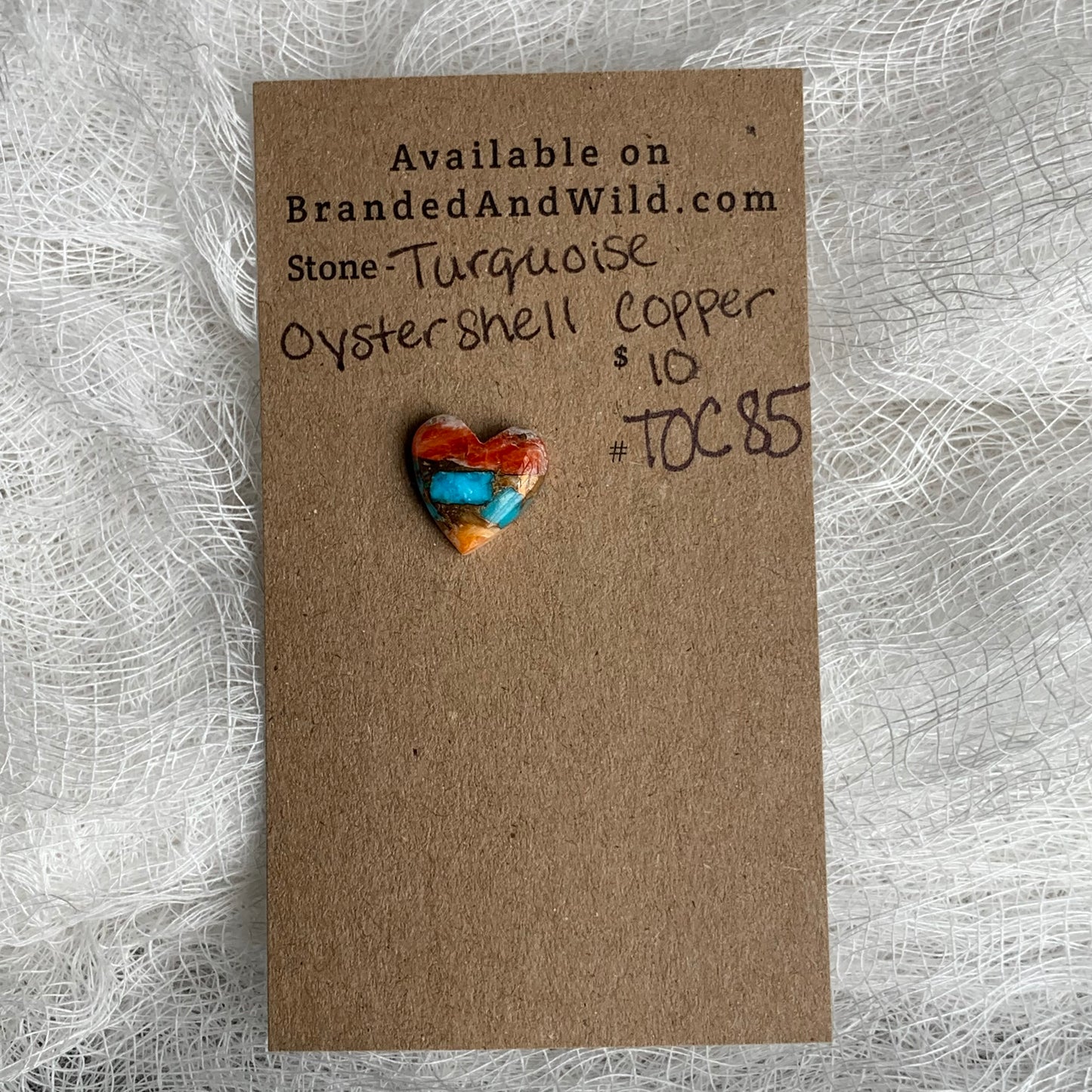 Turquoise, Oystershell, Copper Cabochon - TOC85