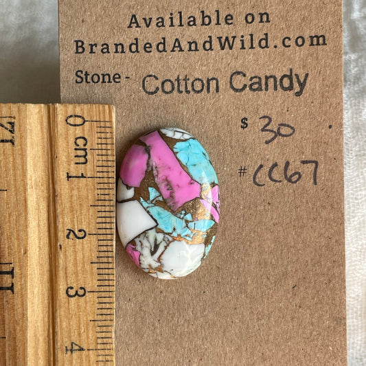Cotton Candy Cabochon - CC67 91918D6B-B154-42D8-AC57-9469F9E6F7C1 Brandedandwild.com