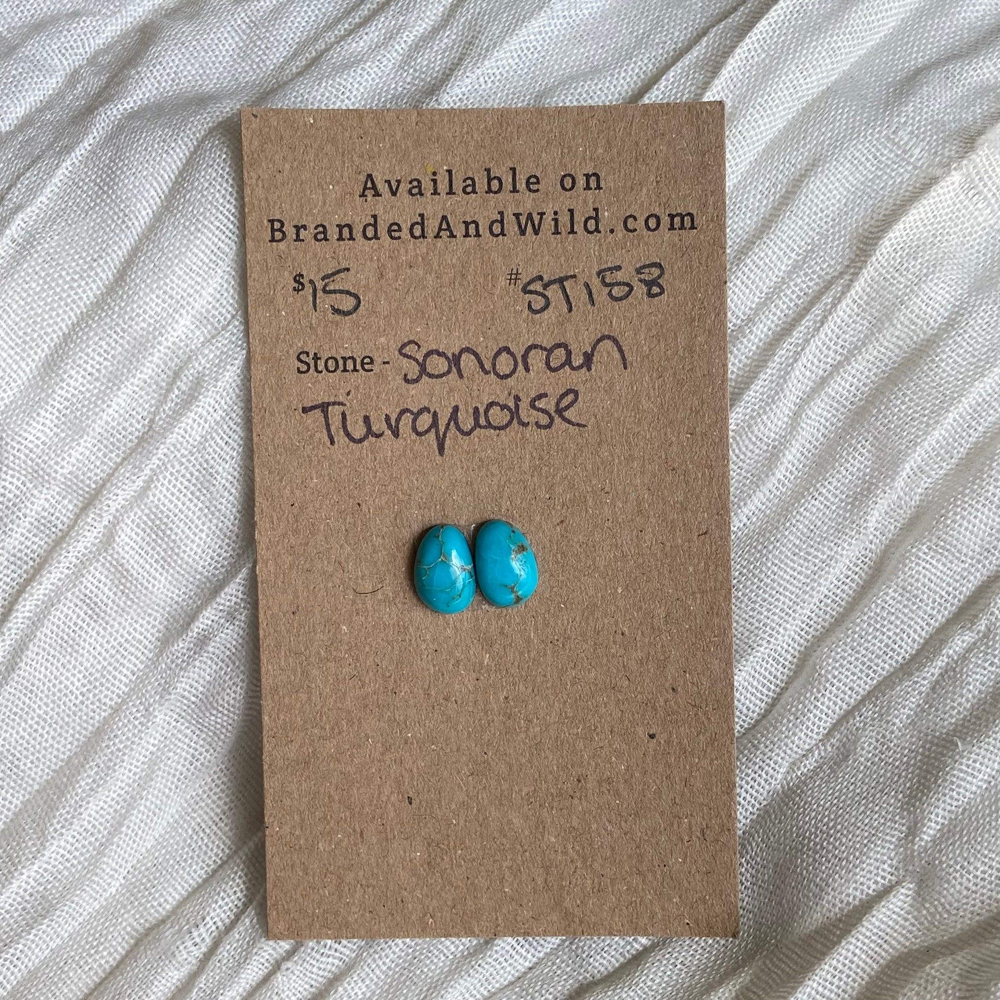 Sonoran Turquoise Cabochon - ST158 919B917C-9CA6-4818-BA44-F53EC1A14430 Brandedandwild.com