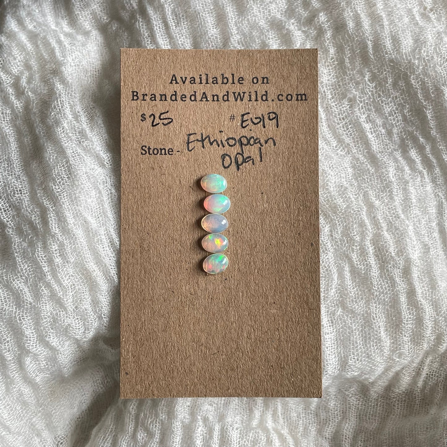 Ethiopian Opal Cabochon - E019 91B296A9-7A72-4A4D-9214-40B8E55F619A Brandedandwild.com