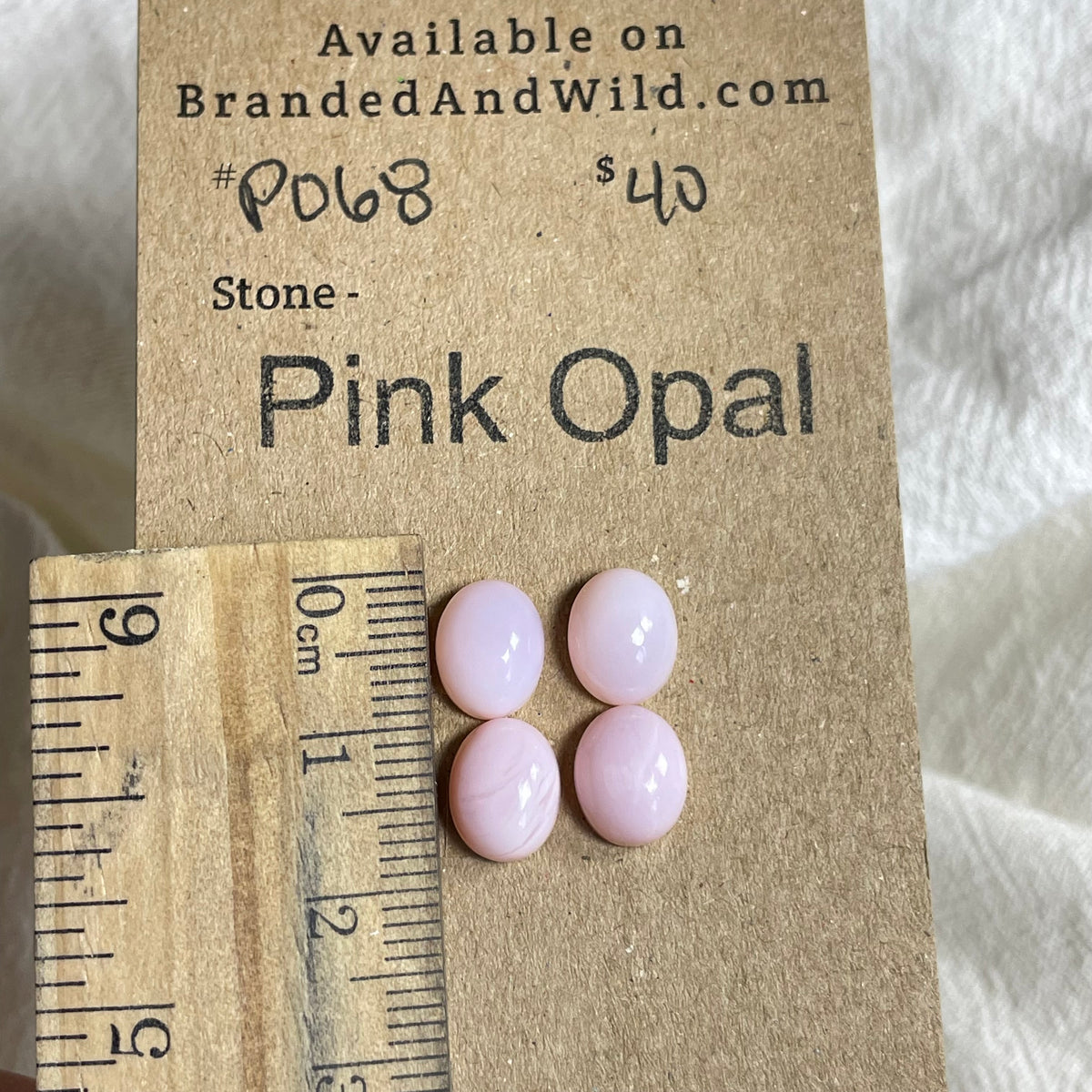 Pink Opal Cabochon - PO68 91B7C0C2-648A-4228-97B8-6F240D97E41C Brandedandwild.com