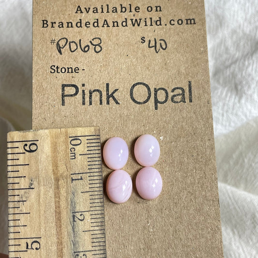 Pink Opal Cabochon - PO68 91B7C0C2-648A-4228-97B8-6F240D97E41C Brandedandwild.com