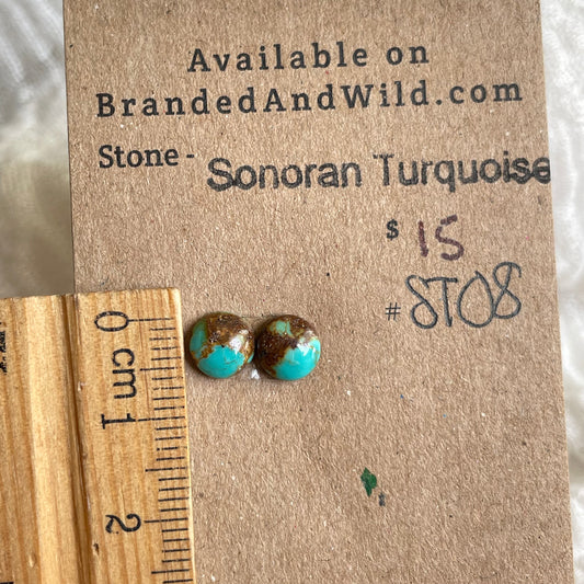 Sonoran Turquoise Cabochon - ST08 91D9DAE8-4AB5-45AD-BA2A-99E24C9D5237 Brandedandwild.com