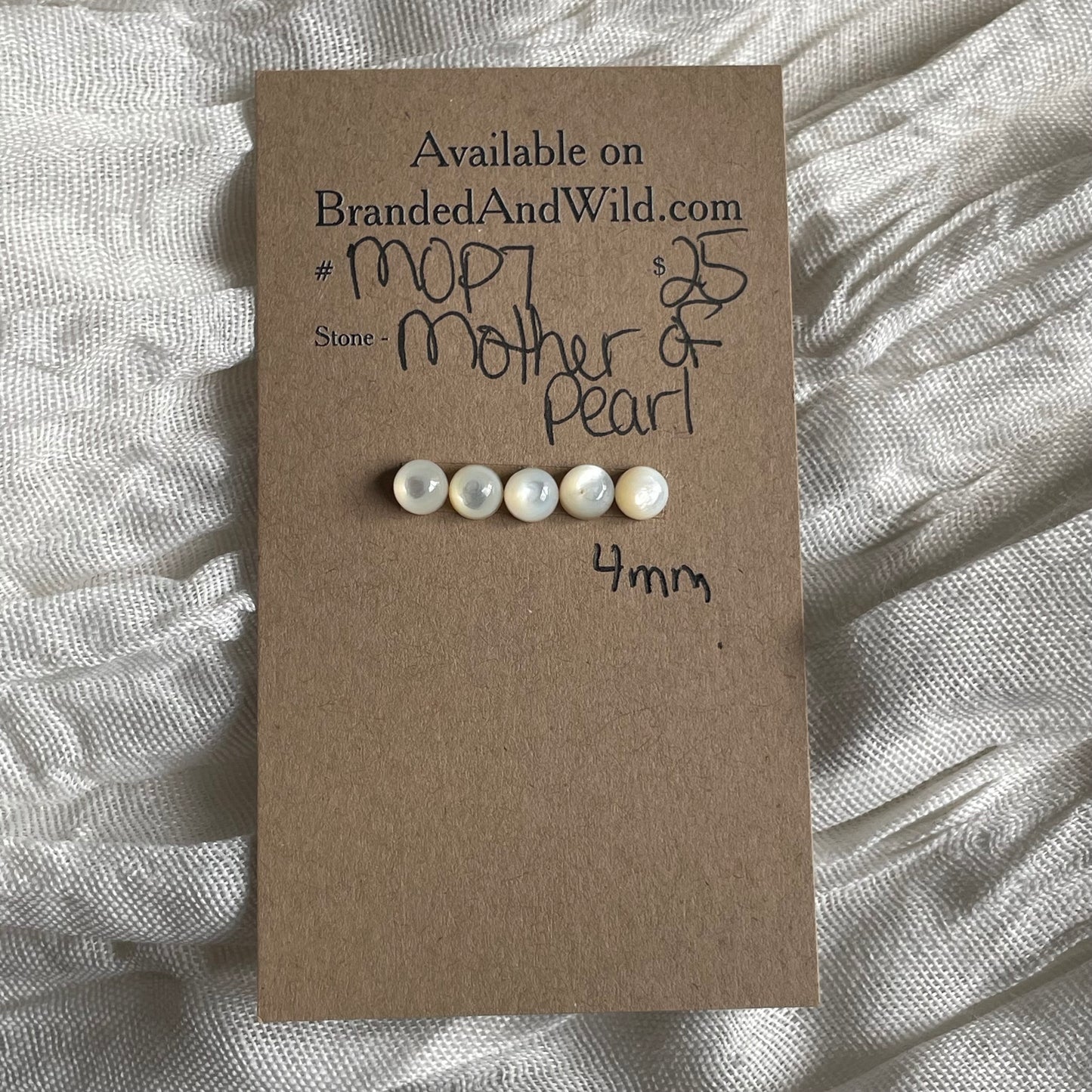 Mother of Pearl Cabochon - MOP7 91DF618A-C23C-498E-B067-9713B622F89D Brandedandwild.com