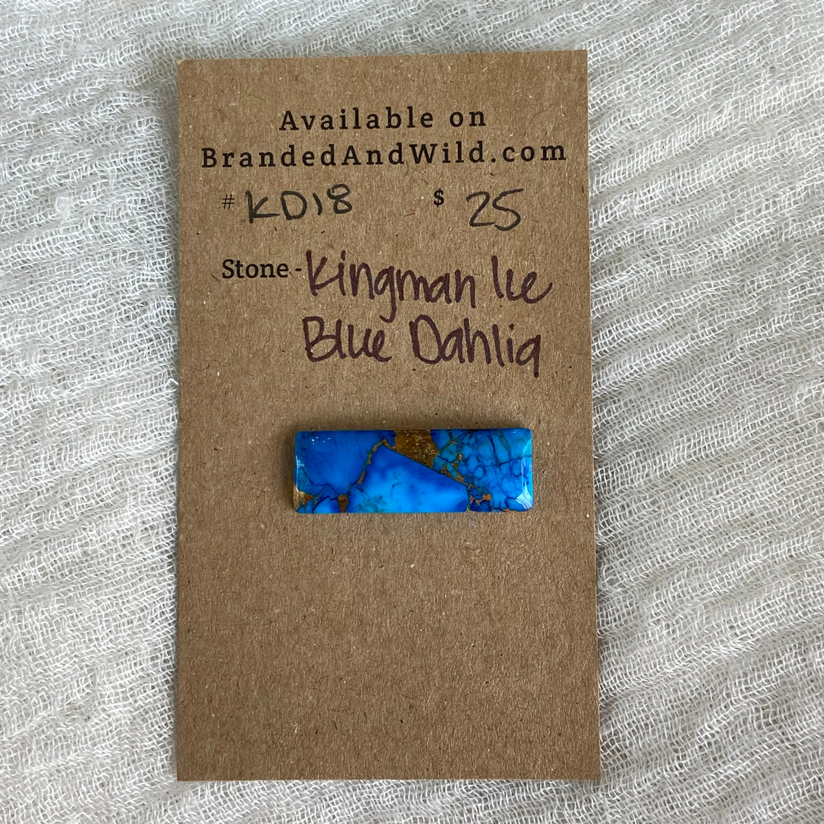 Kingman Ice Blue Dahlia Cabochon - KD18