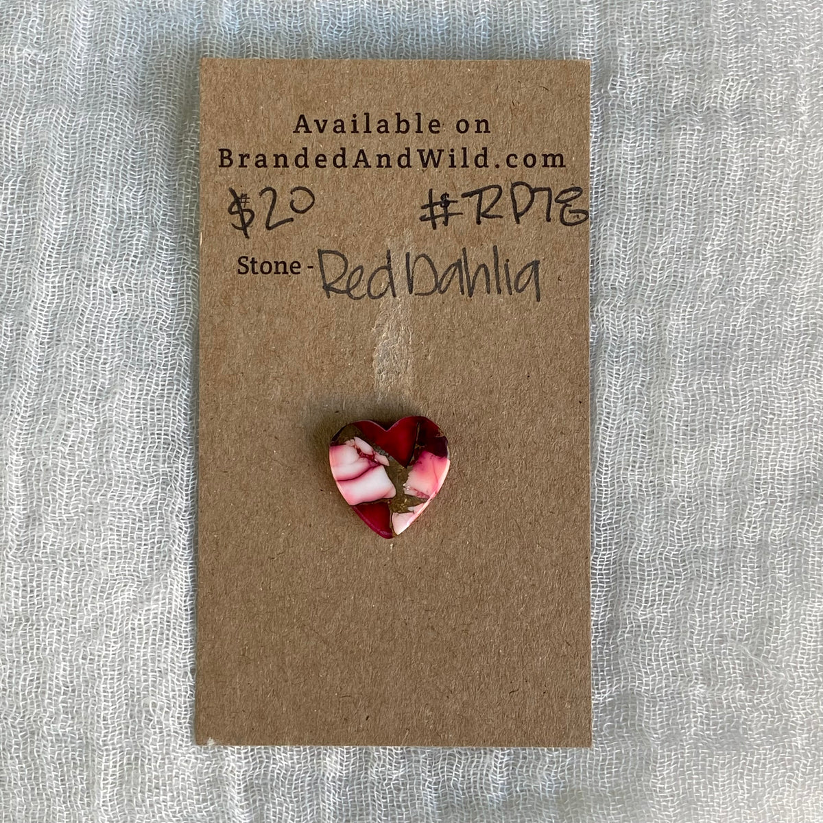 Red Dahlia Cabochon - RD78