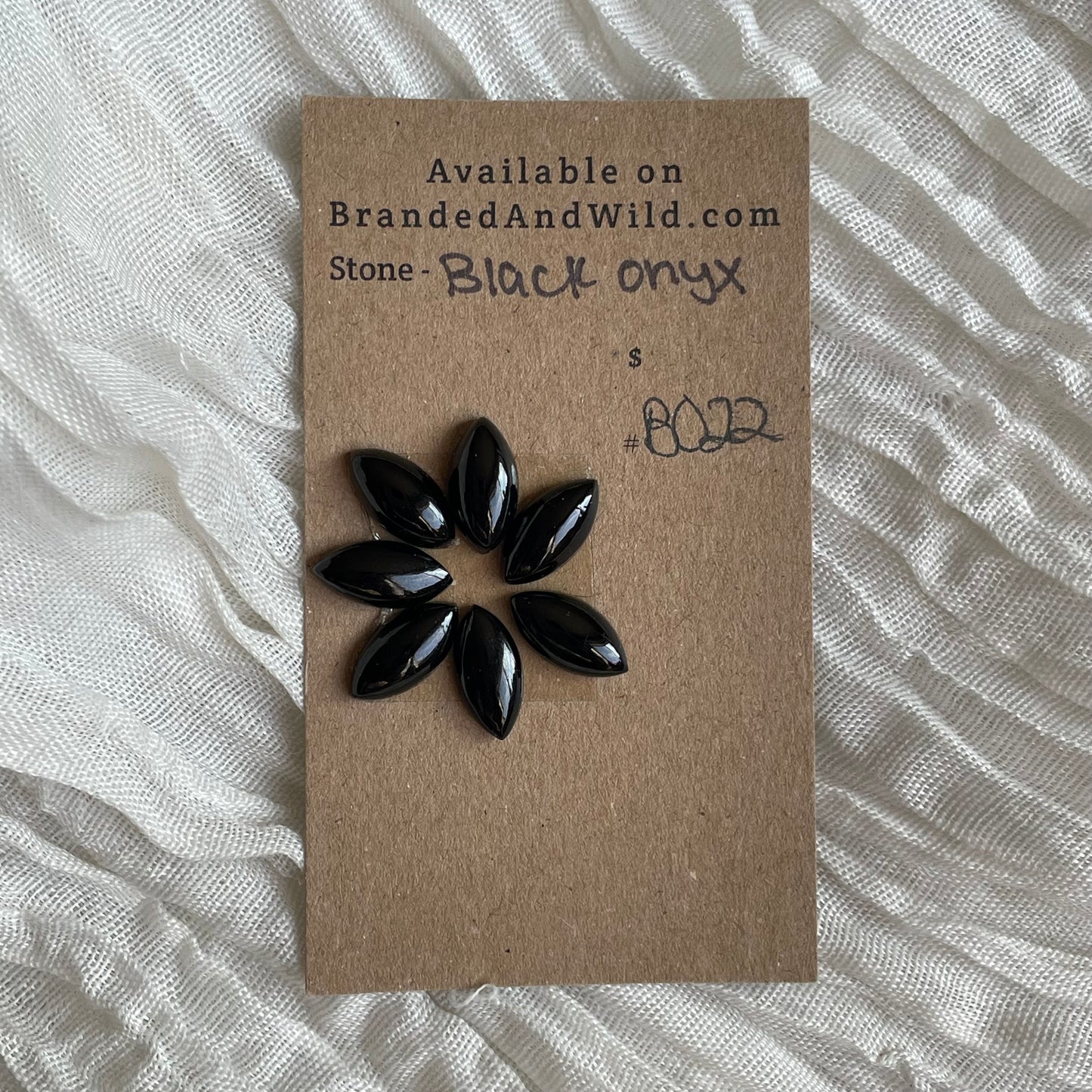 Black Onyx - Cabochon - B022 9202E4A8-483A-4E42-A437-89CEF9B59A0C Brandedandwild.com