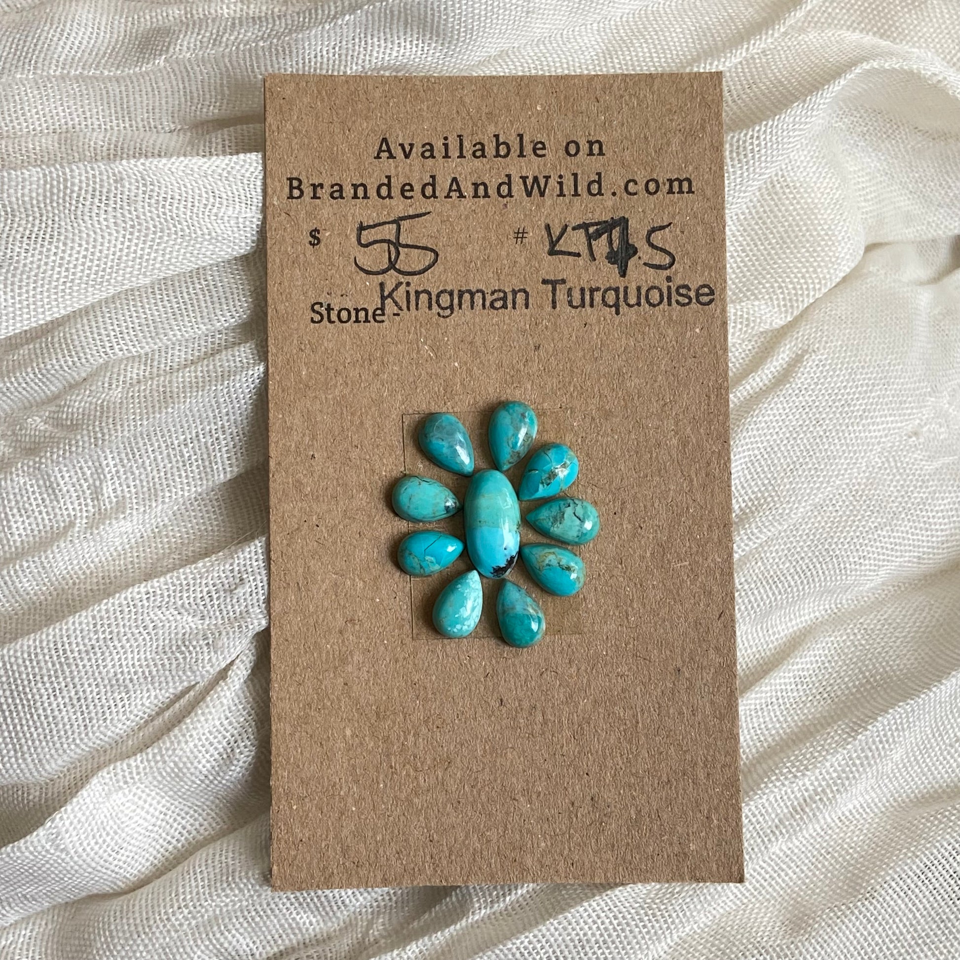 Kingman Turquoise Cabochon - KT75 9207A119-0DE0-4DB5-84BB-BF6C0E450188 Brandedandwild.com