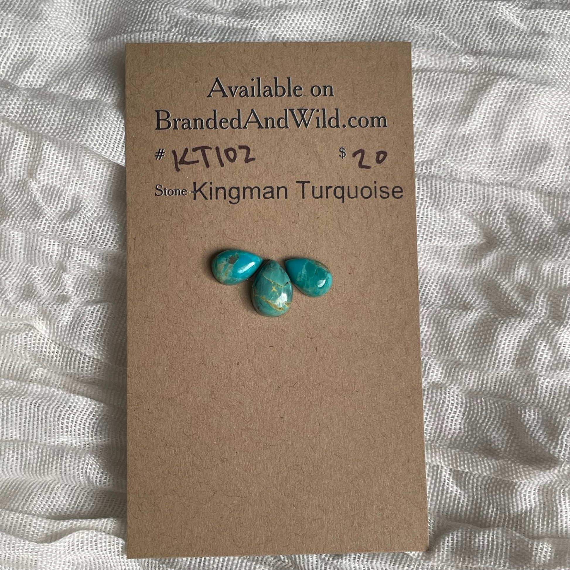Kingman Turquoise Cabochon - KT102 9230638F-24D3-4220-8924-D416404AF37E Brandedandwild.com