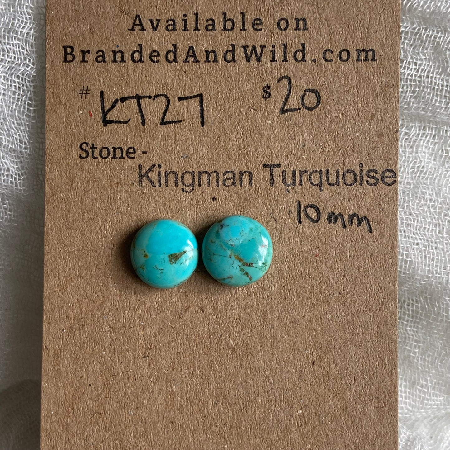 Kingman Turquoise Cabochon - KT27 923D8CD5-30C9-4DDF-B423-7304BFD3FBB7 Brandedandwild.com