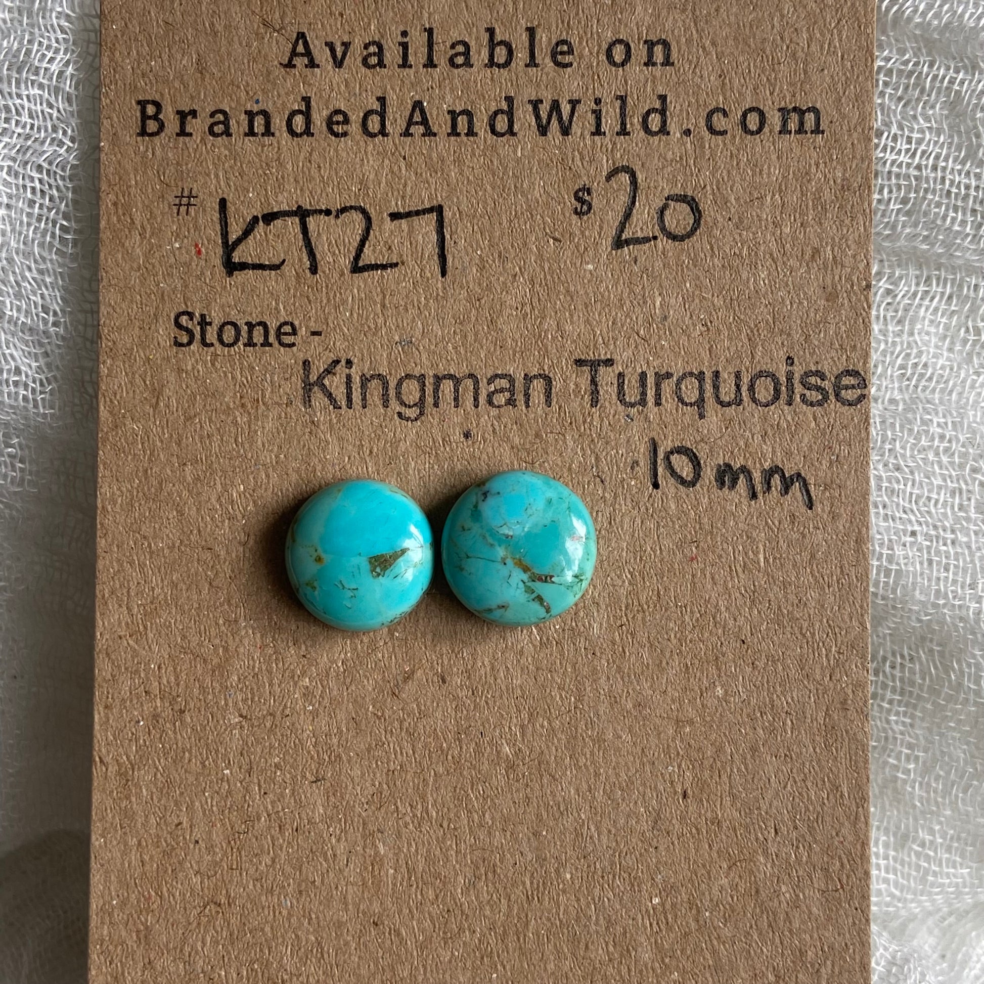 Kingman Turquoise Cabochon - KT27 923D8CD5-30C9-4DDF-B423-7304BFD3FBB7 Brandedandwild.com