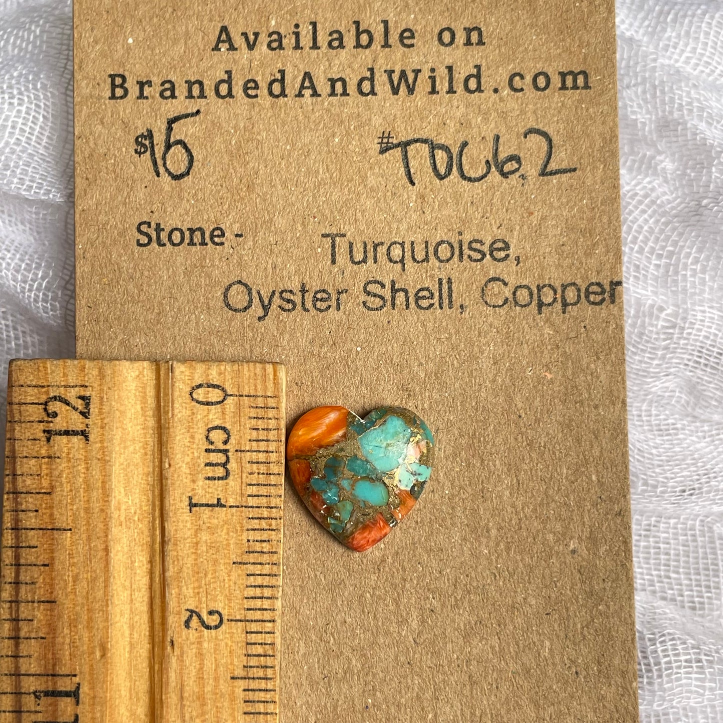 Turquoise, Oyster Shell, Copper Cabochon - TOC62 924050AE-3EE1-48A8-A255-C15459BB530E Brandedandwild.com